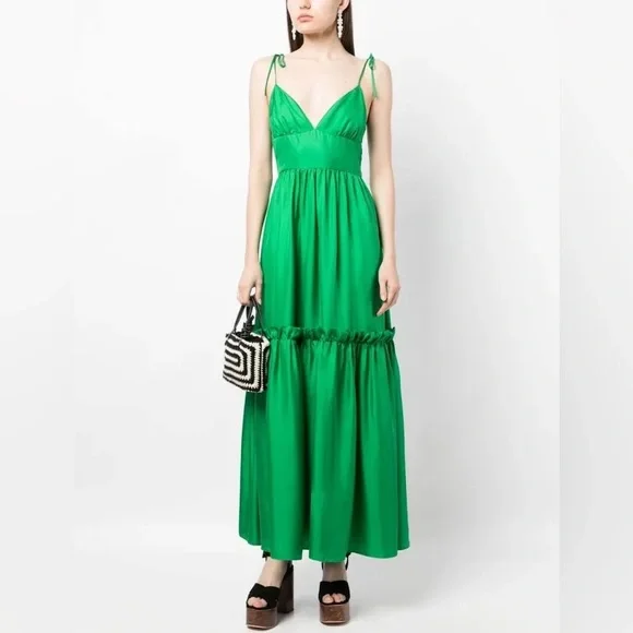 black long pleated dress Black Satin Pleated V-Neck Maternity Maxi Dress – PinkBlush